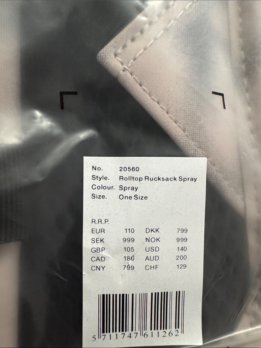 RAINS Rolltop Rucksack - Spray - Picture 7 of 7